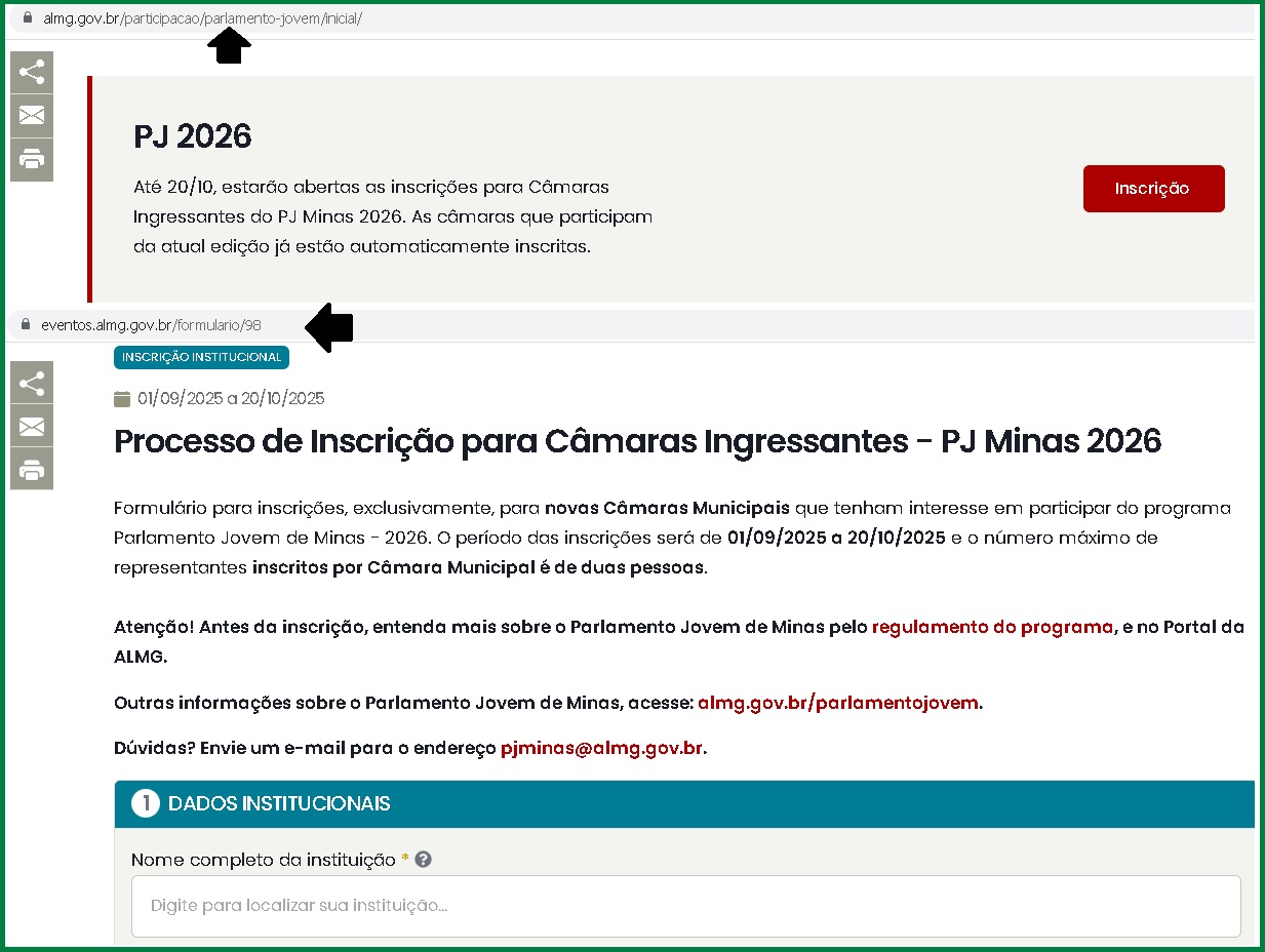 Aberta as inscrições de novas Câmaras para o PJ Minas 2026