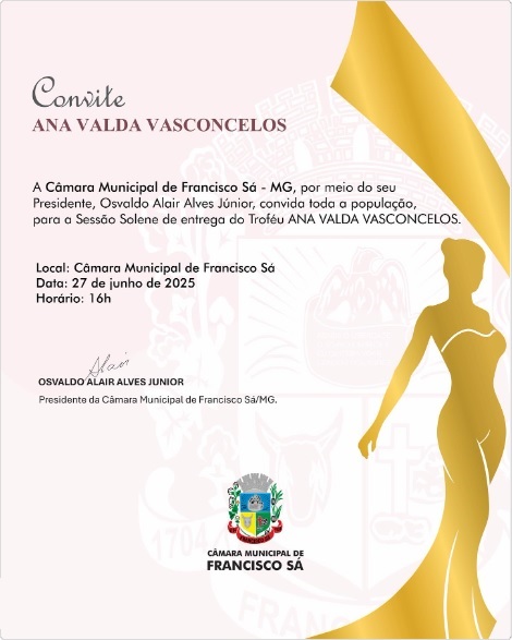 Convite Ana Valda Vasconcelos