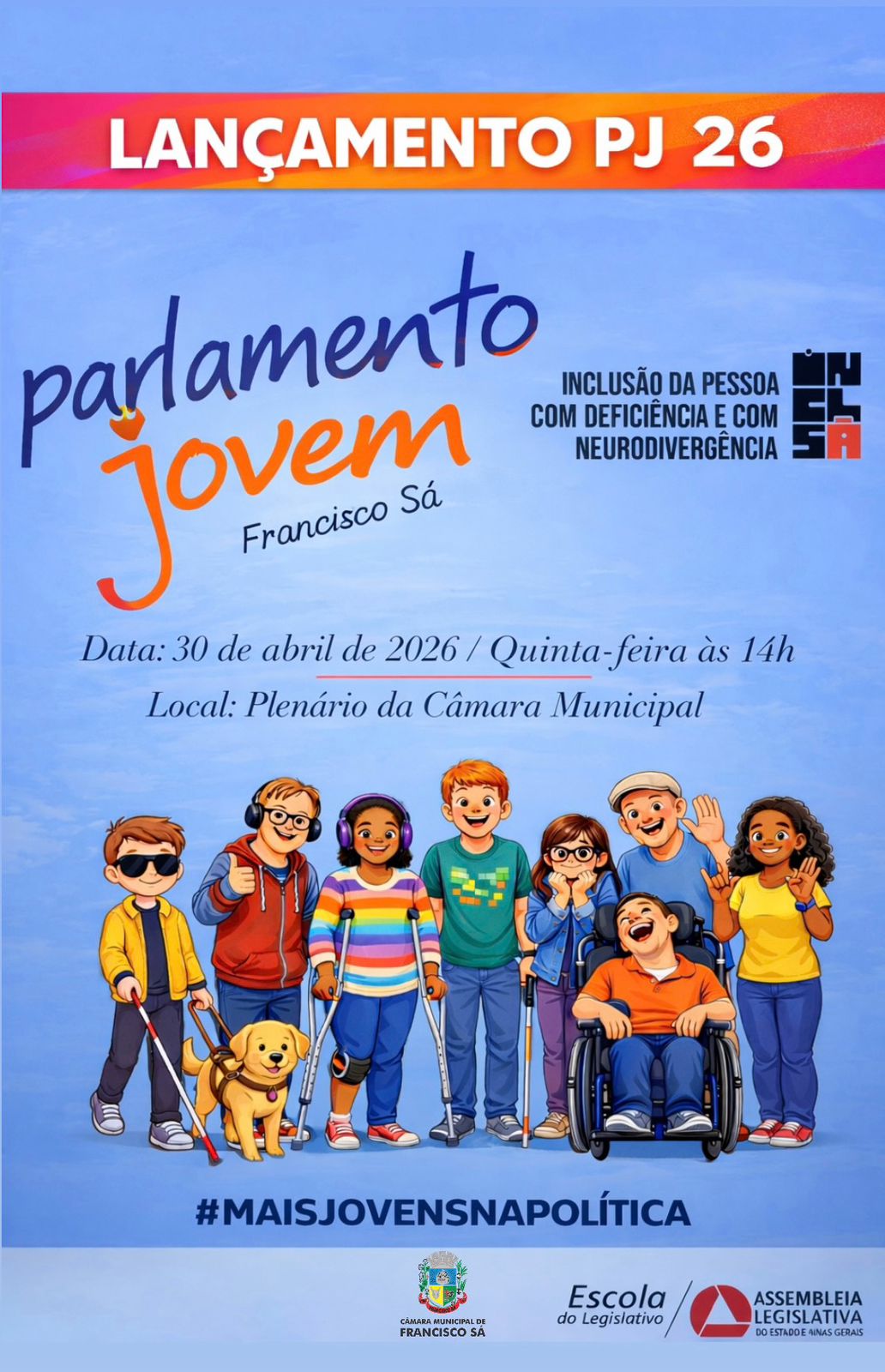 Convite - Lançamento do Parlamento Jovem 2026