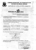 Portaria nº 016/2022