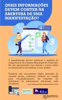 Quais informações devem conter na abertura de uma manifestação?