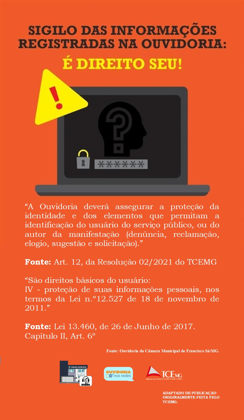 Sigilo das Informações Registradas na Ouvidoria