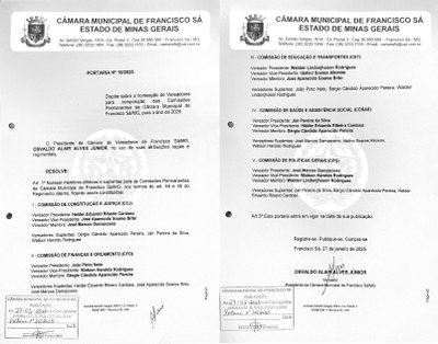 Comissões Permanentes de Vereadores